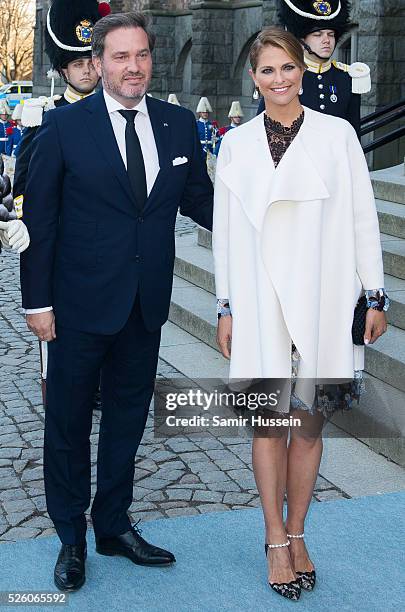 Princess Madeleine of Sweden and Christopher O'Neill arrive to the Nordic Museum to attend a concert of the Royal Swedish Opera and Stockholm Concert...