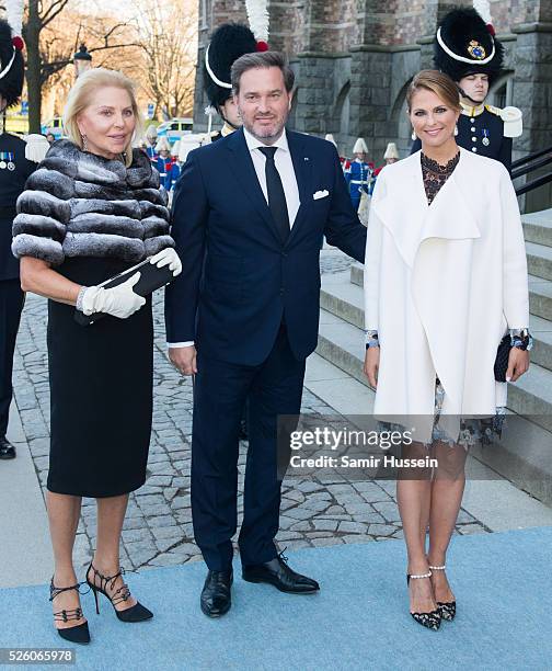 Eva Maria O'Neill, Princess Madeleine of Sweden and Christopher O'Neill arrive to the Nordic Museum to attend a concert of the Royal Swedish Opera...