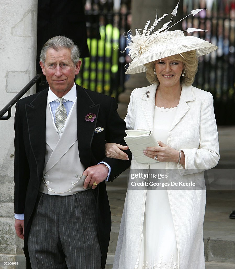 HRH Prince Charles & Mrs Camilla Parker Bowles Marry At Guildhall Civil Cer