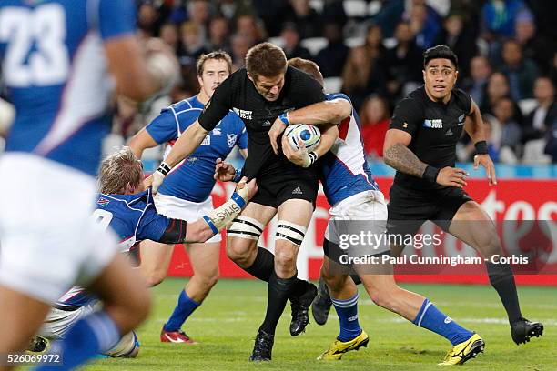 Richie McCaw of the NZW All Blacks during the IRB RWC 2015 match between New Zealand All Blacks v Namibia- Pool C Match 12 at The Stadium, Queen...