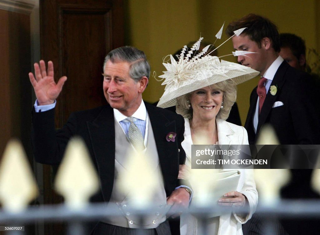 Britain's Prince Charles (L) and new wif