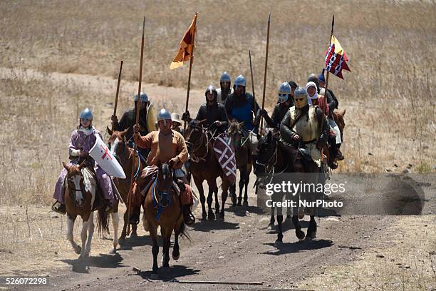 Israelis take part in the reenactment of the Hattin Battle in Horns of Hattin, North of Israel on July 4'th 2015. The Battle of Hattin took place on...