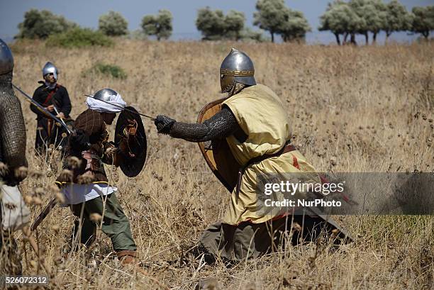 Israelis take part in the reenactment of the Hattin Battle in Horns of Hattin, North of Israel on July 4'th 2015. The Battle of Hattin took place on...