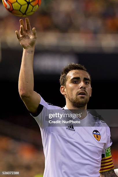 Paco Alcacer of Valencia CF during the match between Valencia CF vs RCD Espanyol, for the day 24 of LFP game, played at Mestalla Stadium on 13th Feb...