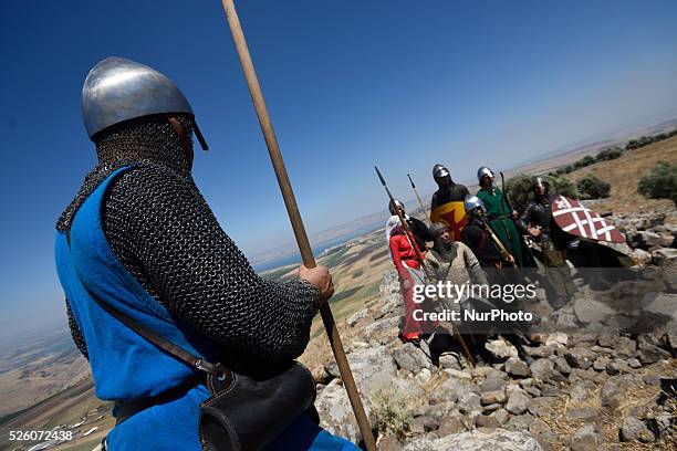 Israelis take part in the reenactment of the Hattin Battle in Horns of Hattin, North of Israel on July 4'th 2015. The Battle of Hattin took place on...