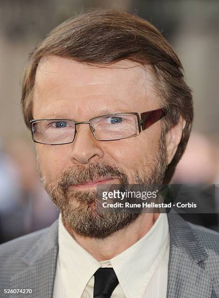 Bjorn Ulvaeus of ABBA arrives for the premiere of "Mamma Mia!" held at the Odeon Leicester Square in Central London.
