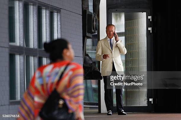 Lawyer and media personality Theo Hiddema is seen in front of the Palace of Justice on Monday, July 13, 2015. Mister Hiddema is a figure of...