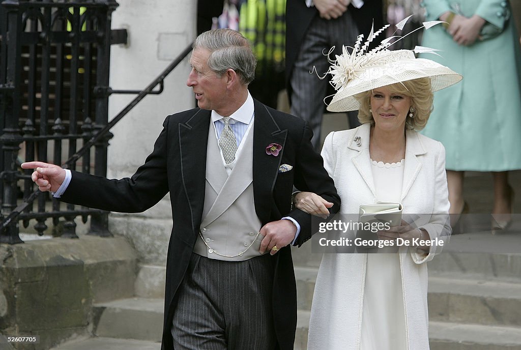 HRH Prince Charles & Mrs Camilla Parker Bowles Marry At Guildhall Civil Cer