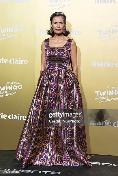 Spanish designer Teria Yabar attends the Marie Claire Prix de la Moda 2015 at the Callao cinema on November 19, 2015 in Madrid, Spain.