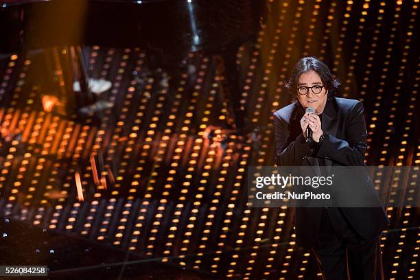 Renato Zero attends the closing night of 66th Festival di Sanremo 2016 at Teatro Ariston on February 13, 2016 in Sanremo, Italy.