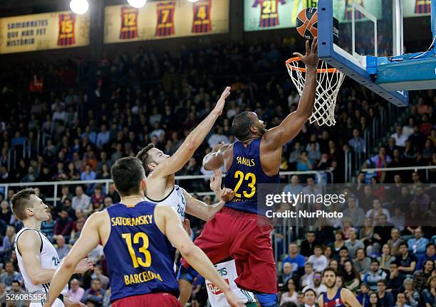 February 12- SPAIN: Samardo Samuels during the match between FC Barcelona and Zalgiris Kaunas, corresponding to que week 7 of the Top 16 of the...