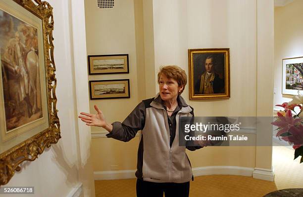 Gretchen Bolton, the wife of John R. Bolton, the United States Ambassador to the United Nations describes the various artworks including paintings,...