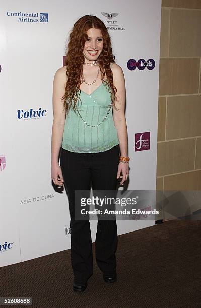 Singer Nina Storey arrives at "What a Pair! 3" at UCLA's Royce Hall on April 8, 2005 in Westwood, California. Proceeds from the celebrity concert...