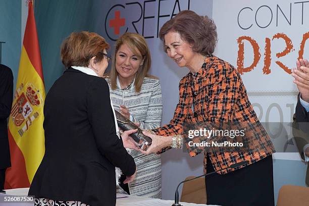 Queen Sofia attends CREFAT Foundation Awards 2015 at Cruz Roja building on November 27, 2015 in Madrid, Spain.