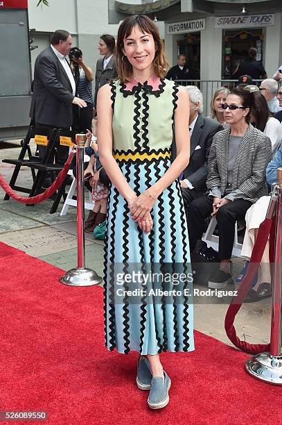 Director Gia Coppola attends the Francis Ford Coppola Hand and Footprint Ceremony during the TCM Classic Film Festival 2016 on April 29, 2016 in Los...
