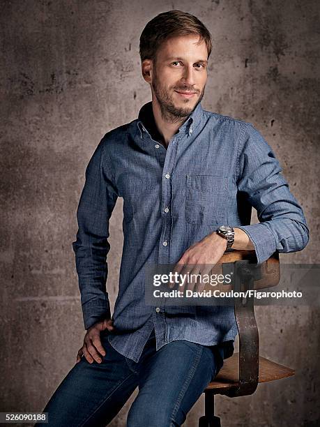 Director of Maison Sarah Lavoine architecture studio, Florent Bocher is photographed for Madame Figaro on March 19, 2016 in Paris, France. PUBLISHED...