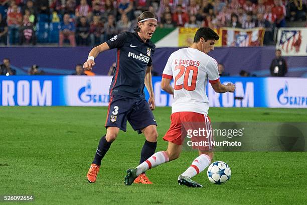 Fellipe Luis Player of At Madrid, during the UEFA Champions League group C soccer match between Atletico Madrid and Benfica Lisbon at Vicente...