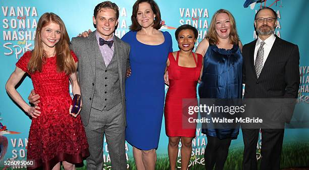 Genevieve Angelson, Billy Magnussen, Sigourney Weaver, Shalita Grant, Kristine Nielsen, and David Hyde Pierce attending the Broadway Opening Night...