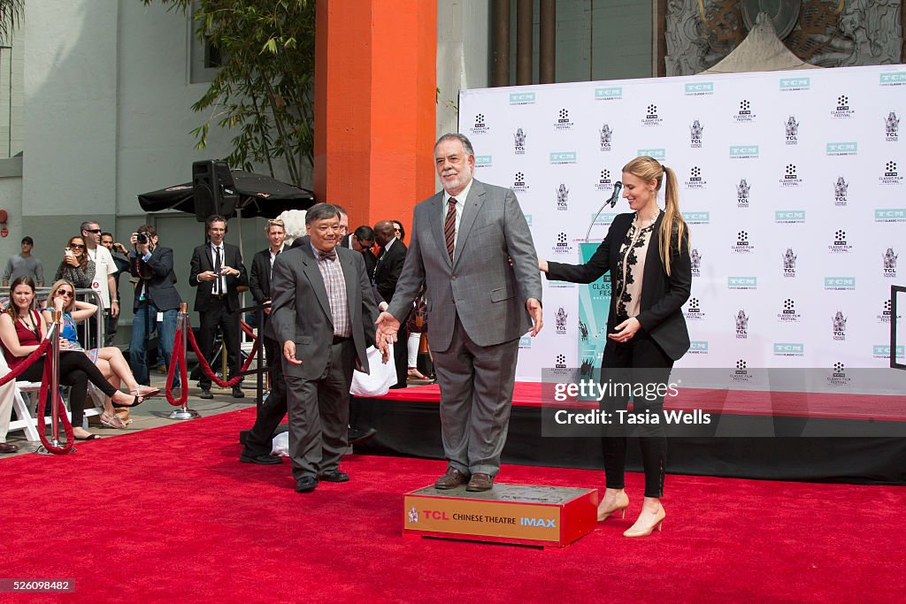 TCM Honors Academy Award Winning Filmmaker Francis Ford Coppola With Hand/Footprint Ceremony At TCL Chinese Theatre IMAX