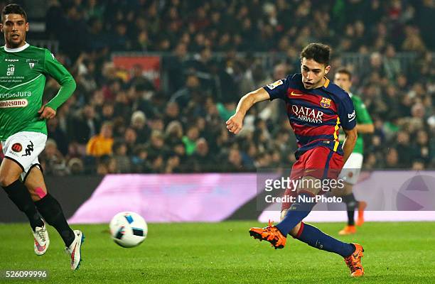 December 02 - SPAIN: Munir El Haddadi during the match against FC Barcelona and CF Villanovense, corresponding to the round 4 of the spanish Kimg...