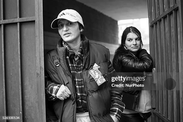 "Macarena," left, with her friend Nicoletta, who is pregnant with her third child. Macarena was the Aurolac-addicted subject of a 2001 documentary...