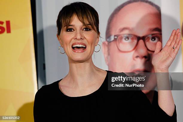 Actress Paola Cortellesi attends "'Sotto una Buona Stella" photocall in Rome - Savoy Cinema