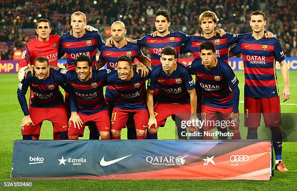 December 02 - SPAIN: FC Barcelona team during the match against FC Barcelona and CF Villanovense, corresponding to the round 4 of the spanish Kimg...