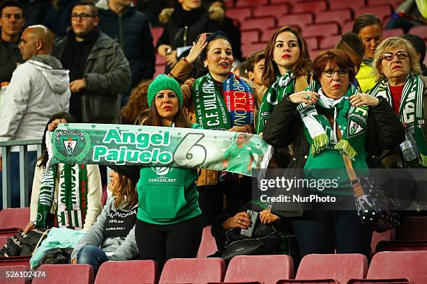 December 02 - SPAIN: Villanovense supporters during the match against FC Barcelona and CF Villanovense, corresponding to the round 4 of the spanish...