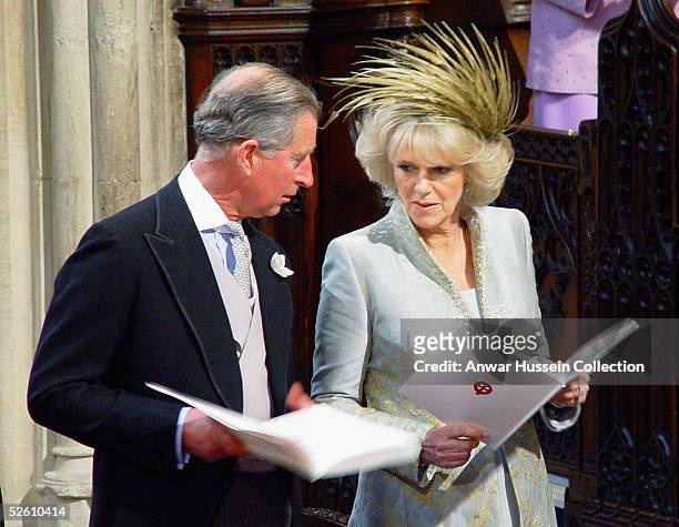 Prince Charles and The Duchess Of Cornwall, Camilla Parker Bowles attend the Service of Prayer and Dedication following their marriage at The...