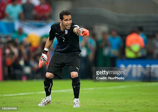 June: Claudio Bravo in the match between Spain and Chile in the group stage of the 2014 World Cup, for the group B match at the Beira Rio stadium, on...