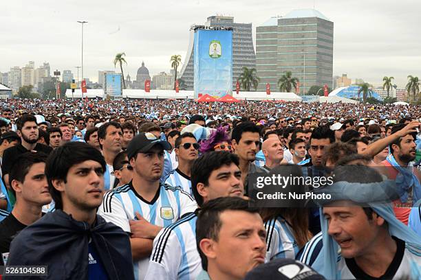 June. Near of 17000 Argentina supporters at the Fifa fan zone following the mach between Argentina and Nigeria, for the group F of the Fifa World Cup...