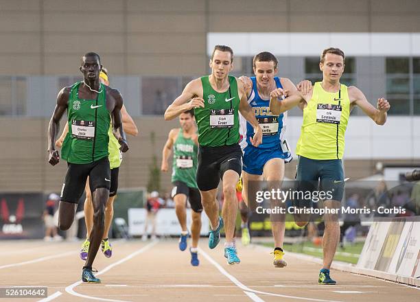 The 2014 USA Track and Field Championships in Sacramento: Men's 800 meter- Charles Jock, Elijah Greer, Nick Hartle, Erik Sowinski