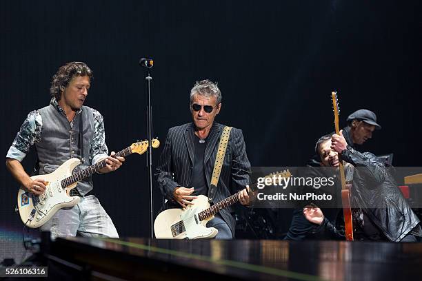 Luciano Ligabue or simply &quot;Ligabue&quot;, Italian singer-songwriter,musician, film director and writer, performs live at the Olympic Stadium in...