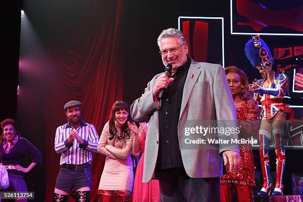 Harvey Fierstein & the cast - Brooklyn's own Harvey Fierstein announces to the matinee audience of 'Kinky Boots' that he will receive the Brooklyn...