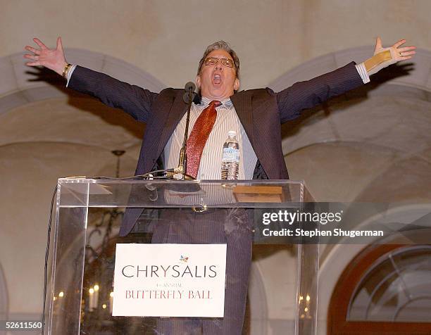 Actor Tim Allen speaks at Chrysalis' Fourth Annual Butterfly Ball at a private residence on April 9, 2005 in Bel Air, California.