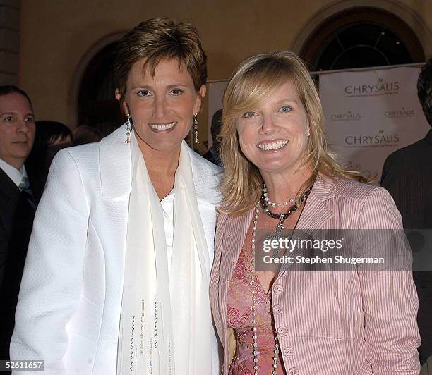 Event Co-Chairs Katie Locke Aviv and Terry Curtin attend Chrysalis' Fourth Annual Butterfly Ball at a private residence on April 9, 2005 in Bel Air,...