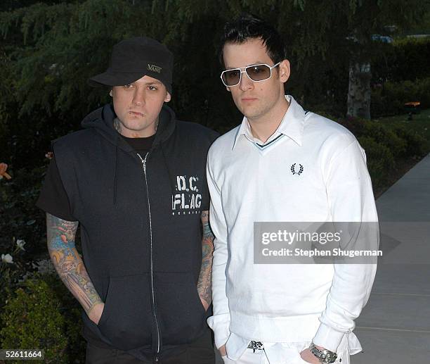 Musiciams Benji Madden and Joe Madden of Good Charlotte attend Chrysalis' Fourth Annual Butterfly Ball at a private residence on April 9, 2005 in Bel...