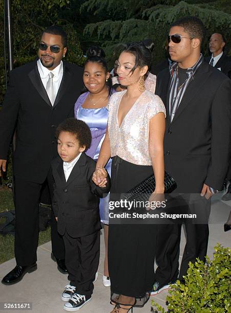 Actor Ice Cube and his family attend Chrysalis' Fourth Annual Butterfly Ball at a private residence on April 9, 2005 in Bel Air, California.