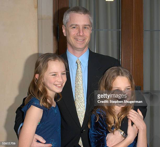 President and CEO of Chrysalis Adlai Wertman and his daughters Liana and Holly attend Chrysalis' Fourth Annual Butterfly Ball at a private residence...