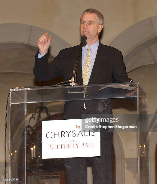 President and CEO of Chrysalis Adlai Wertman speaks at Chrysalis' Fourth Annual Butterfly Ball at a private residence on April 9, 2005 in Bel Air,...