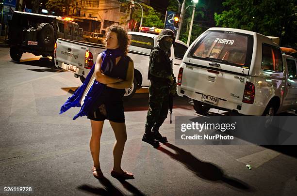 Thai Military move on thousands of anti government protesters from the centre of Bangkok on buses supplied on the second day that the coup was...