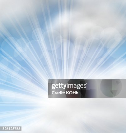 Cloudscape Background With Sun Rays High-Res Vector Graphic - Getty Images