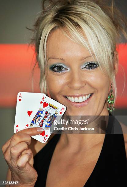 Presenter Helen Chamberlain launches the inaugural National Casino Week at The Whitehouse, Clapham on April 11, 2005 in London. The event celebrates...