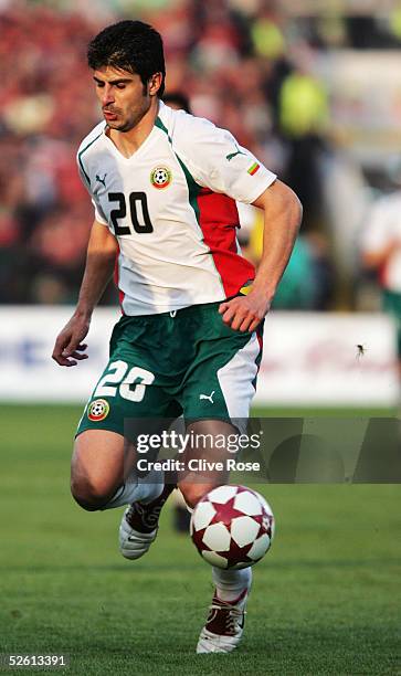 Georgi Ivanov of Bulgaria in action during the Group 8 World Cup Qualifying match between Bulgaria and Sweden at the National stadium Vassil Levski...