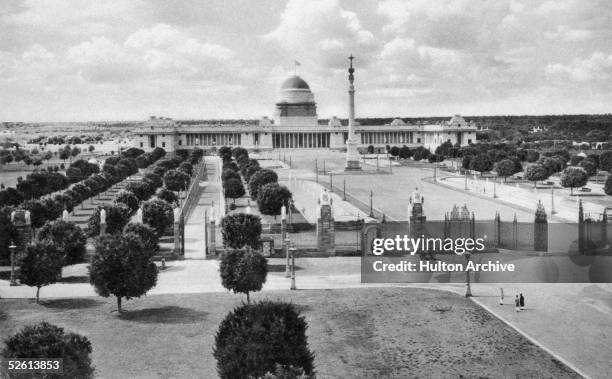The Rashtrapati Bhavan in New Delhi, the official residence of the Viceroy of India and later the President of India, 1935. Designed by Sir Edwin...