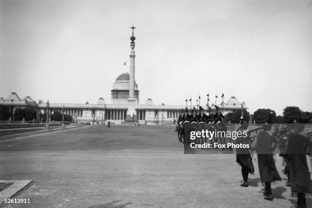 The Rashtrapati Bhavan in New Delhi, the official residence of the Viceroy of India and later the President of India, 1934. Designed by Sir Edwin...