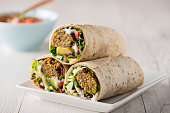 Vegetarian falafel wraps