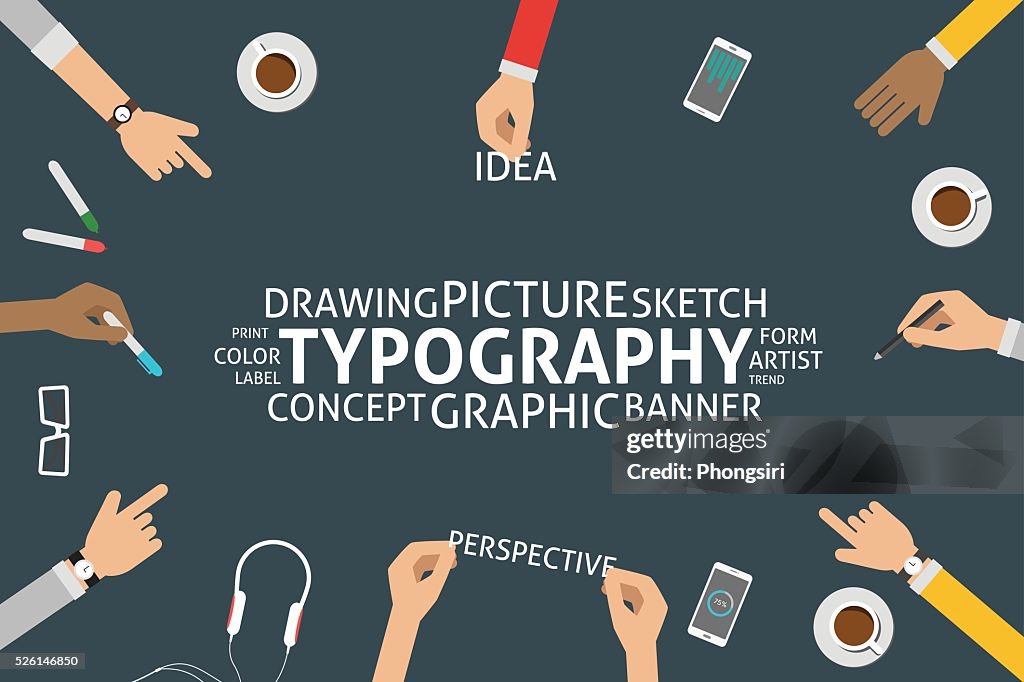 Vector Typography Concept Template High-Res Vector Graphic - Getty Images