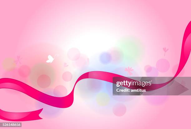 beautiful ribbon - cancer 2016 stock illustrations