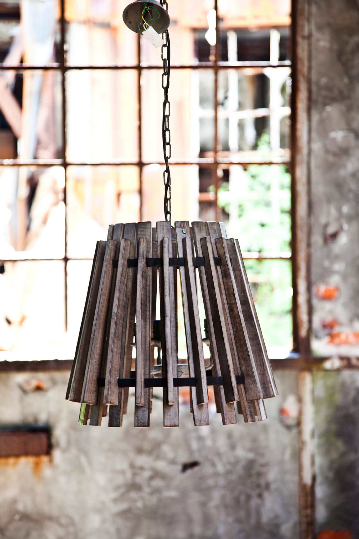 reclaimed wood chandelier